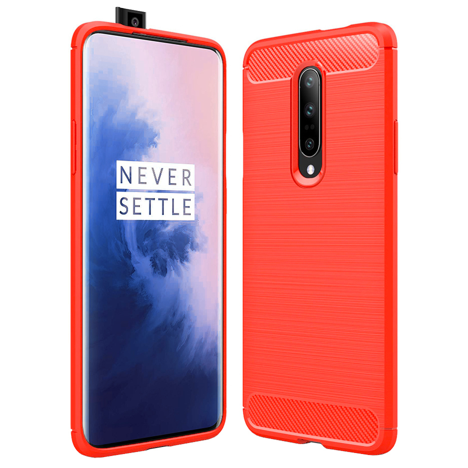 Flexi Slim Carbon Fibre Case for OnePlus 7 Pro (Red)